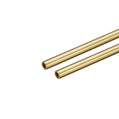 Harfington Uxcell Brass Round Tube 6mm OD 1mm Wall Thickness 250mm Length Pipe Tubing 2 Pcs