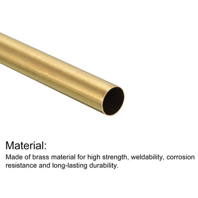 Harfington Uxcell Brass Round Tube 6mm OD 0.2mm Wall Thickness 250mm Length Pipe Tubing 2 Pcs