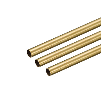 Harfington Uxcell Brass Round Tube 6mm OD 0.2mm Wall Thickness 250mm Length Pipe Tubing 3 Pcs
