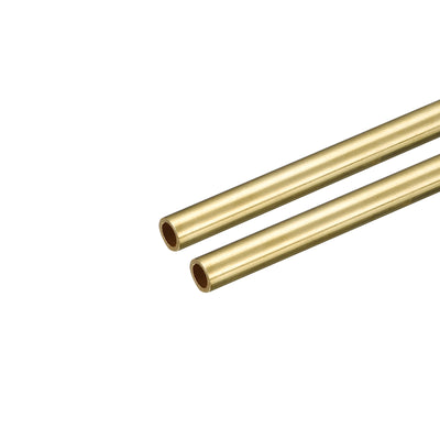 Harfington Uxcell Brass Round Tube 7mm OD 1mm Wall Thickness 250mm Length Pipe Tubing 2 Pcs