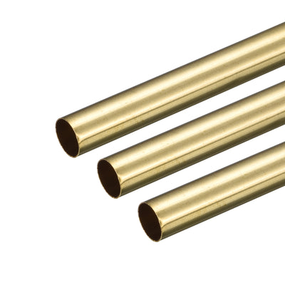 Harfington Uxcell Brass Round Tube 8mm OD 0.2mm Wall Thickness 250mm Length Pipe Tubing 3 Pcs