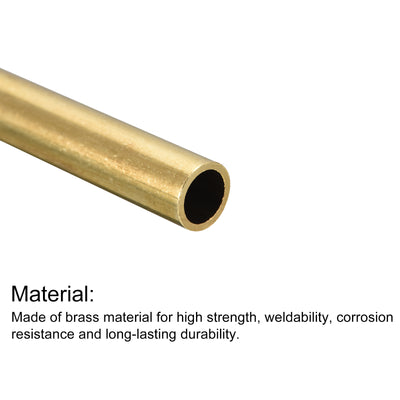 Harfington Uxcell Brass Round Tube 9mm OD 1mm Wall Thickness 250mm Length Pipe Tubing