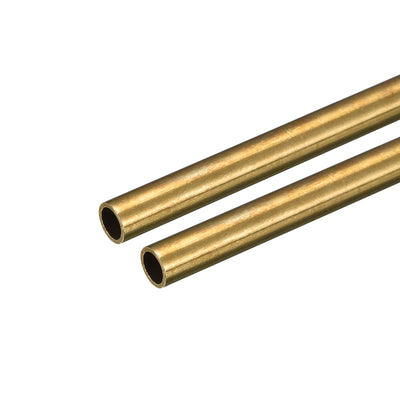 Harfington Uxcell Brass Round Tube 9mm OD 1mm Wall Thickness 250mm Length Pipe Tubing 2 Pcs