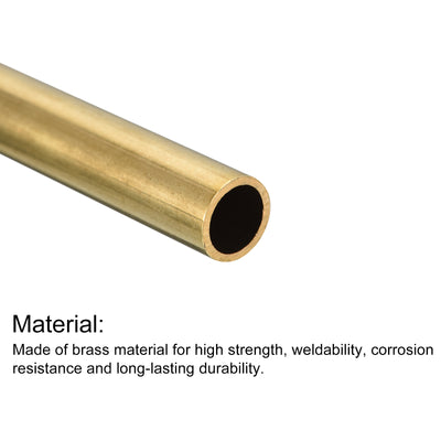 Harfington Uxcell Brass Round Tube 10mm OD 1mm Wall Thickness 250mm Length Pipe Tubing