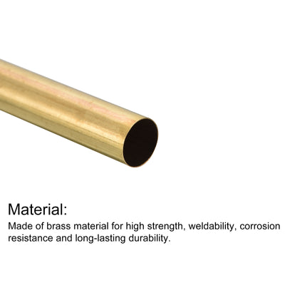 Harfington Uxcell Brass Round Tube 10mm OD 0.2mm Wall Thickness 250mm Length Pipe Tubing