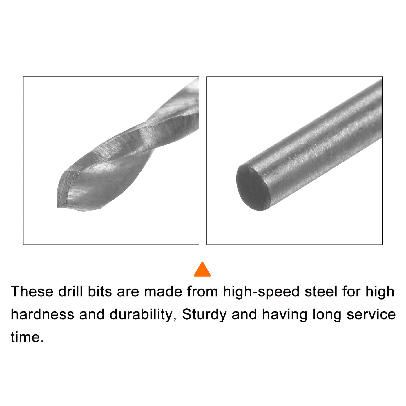 Harfington 10pcs Extra Long Drill Bits, 1.3mm HSS High Speed Steel Drill Bit 65mm Length