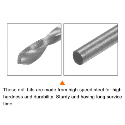 Harfington 10pcs Extra Long Drill Bits, 1.3mm HSS High Speed Steel Drill Bit 80mm Length