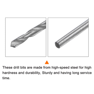 Harfington 20pcs Extra Long Drill Bits, 0.9mm HSS High Speed Steel Drill Bit 100mm Length