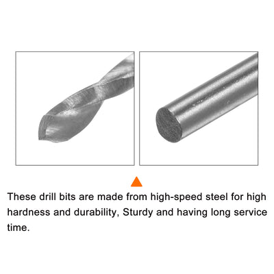Harfington 10pcs Extra Long Drill Bits, 1.4mm HSS High Speed Steel Drill Bit 100mm Length
