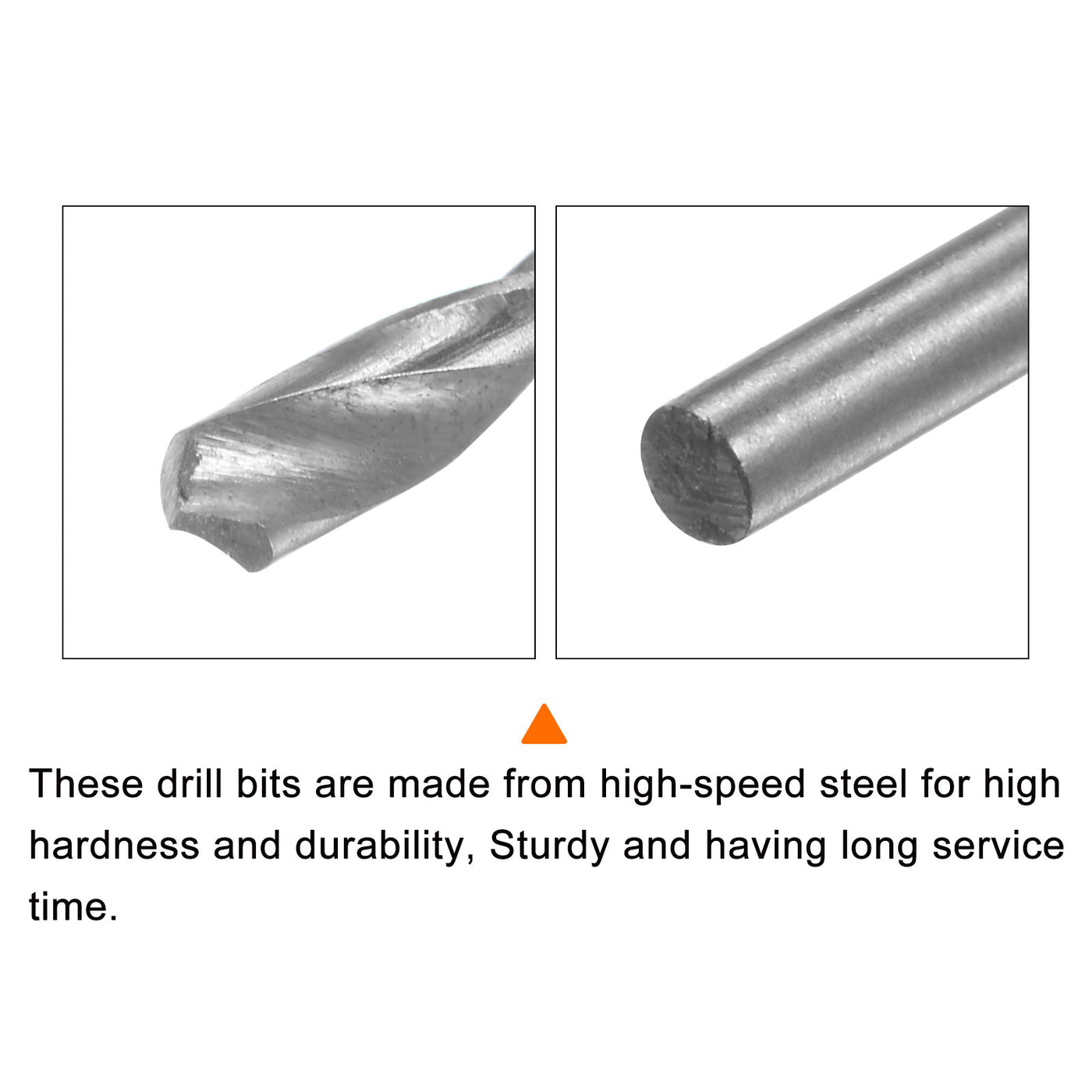 Harfington 10pcs Extra Long Drill Bits, 1.5mm HSS High Speed Steel Drill Bit 100mm Length