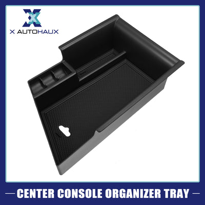Harfington Front Center Console Organizer Tray Fit for for Hyundai Elantra - Pack of 1 Black
