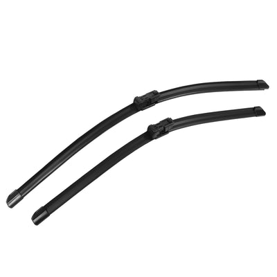 ACROPIX 24'' 21'' Front Rear Windshield Wiper Blade Set Fit for Chevrolet Chevy Malibu with Top Lock - Pack of 2 Black