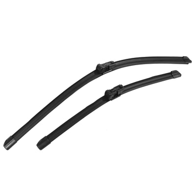 ACROPIX 24" 17" Front Rear Windshield Wiper Blade Set Fit for Chevrolet Spark with Top Lock - Pack of 2 Black