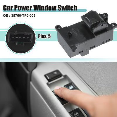 Harfington Passenger Side Car Power Window Switch Fit for Honda FIT/JAZZ GE6 GE8 2009-2014 No.35760-TF0-003 - Pack of 1