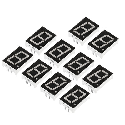 Harfington LED Display Digital Tube, 10 Pack Common Anode 7 Segment 10 Pin 1 Bit 2.1V 1" Digit Height LED Display Module for Electronic Driver Board, Yellow