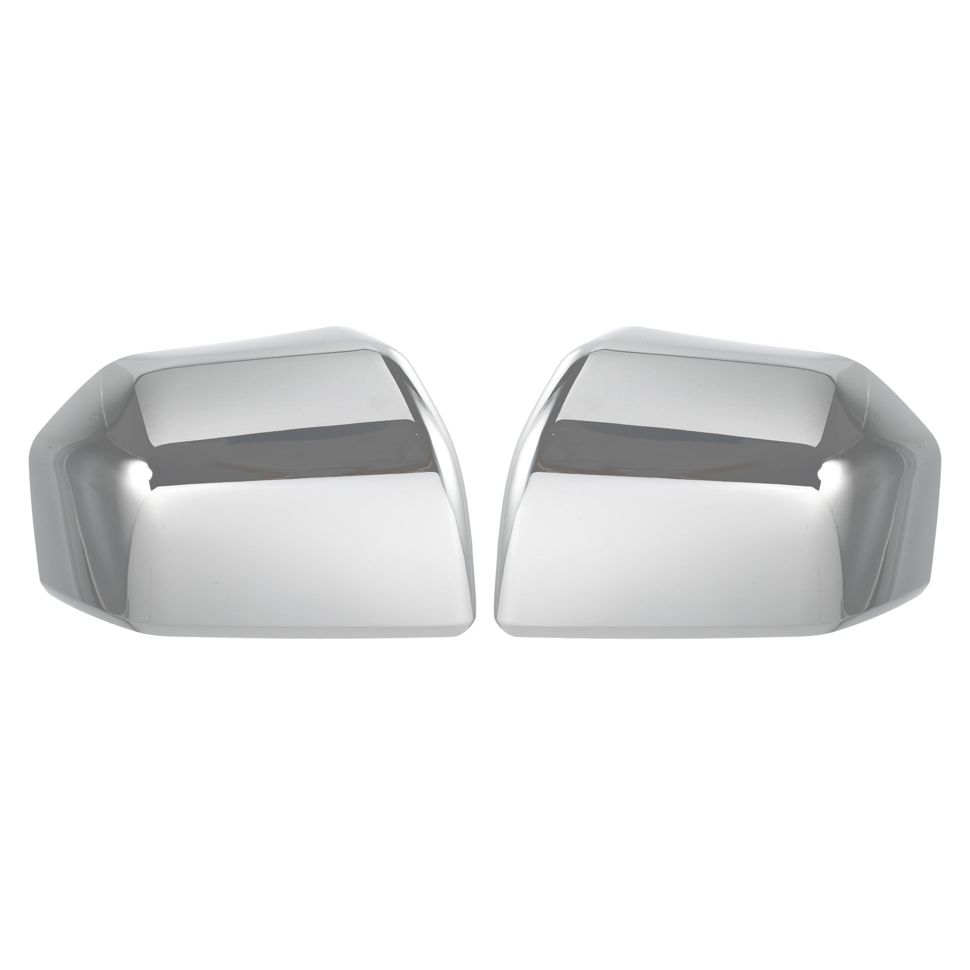 Pair Triple Chrome Plated Mirror Cover Caps For 2009-2014 Ford F150 Truck – Top Half – Razer Auto