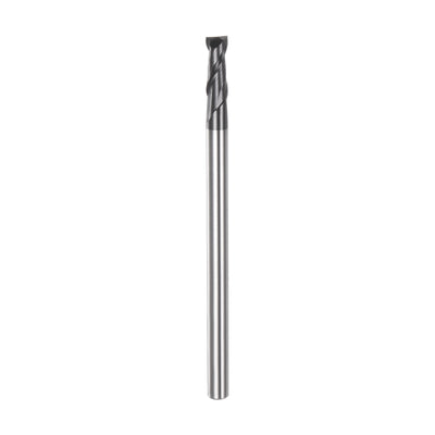 Harfington 3mm x 8mm x 3mm x 50mm Solid Carbide AlTiN Coated 2 Flute Square End Mill Bit