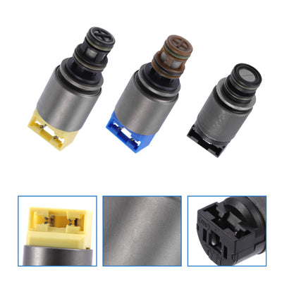 Harfington Engine Shift Control Gearbox Solenoid Valve Kit Fit for 6HP19 6HP26 6HP32 - Pack of 7 Titanium Tone