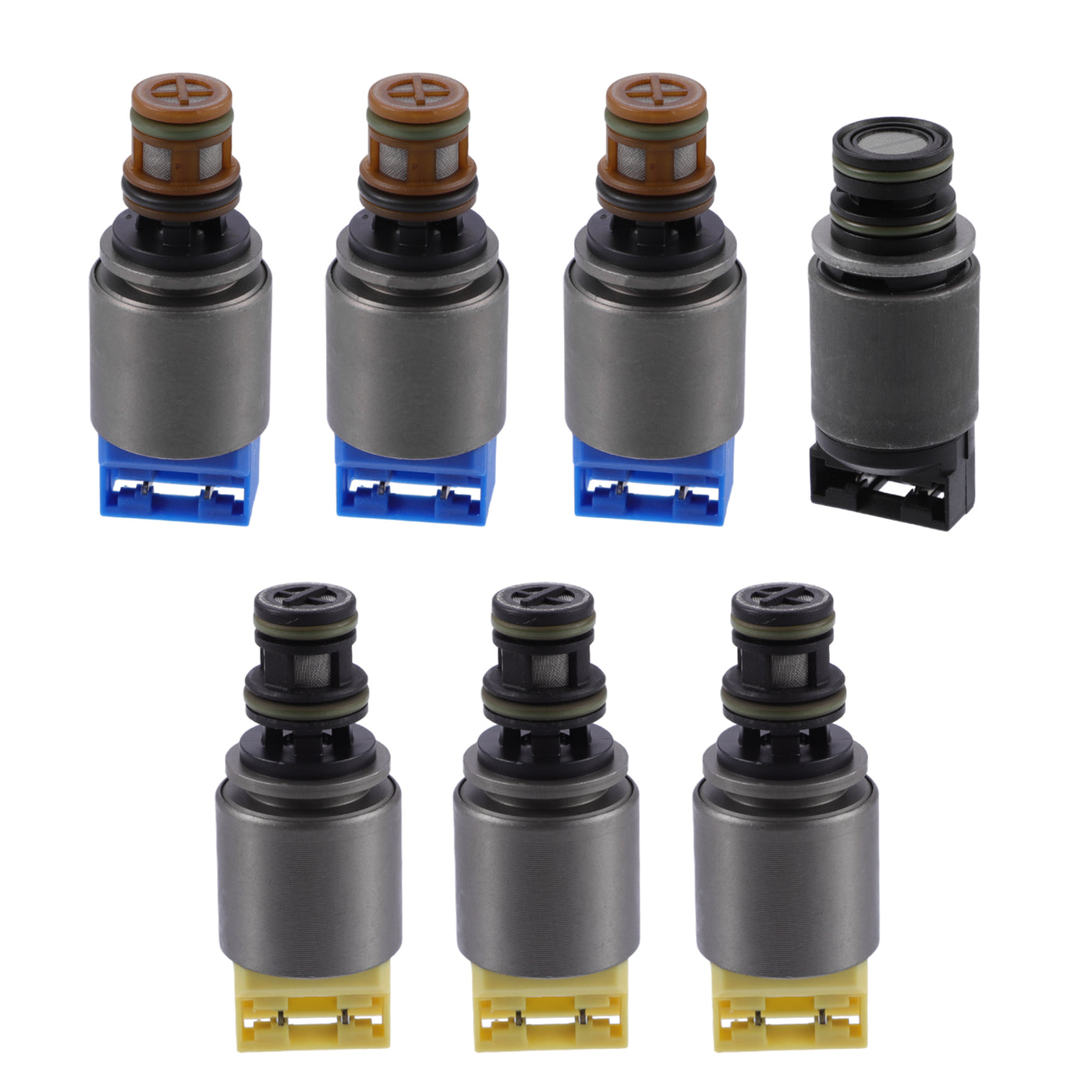ACROPIX Engine Shift Control Gearbox Solenoid Valve Kit Fit for 6HP19 6HP26 6HP32 - Pack of 7 Titanium Tone