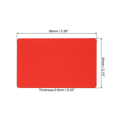 Harfington 0.8mm Metal Business Cards, 12 Pack Laser Engraving Anodized Aluminum, Red