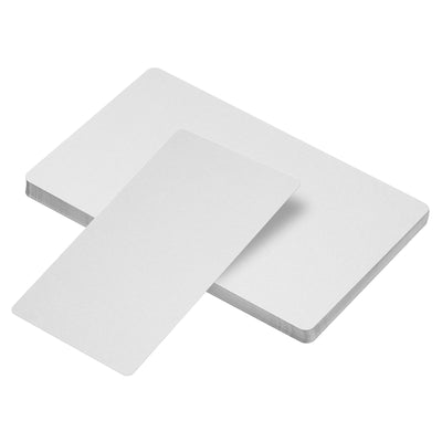 Harfington 0.21mm Metal Business Cards 24 Pcs Name Card Laser Engraving Aluminum, Silver