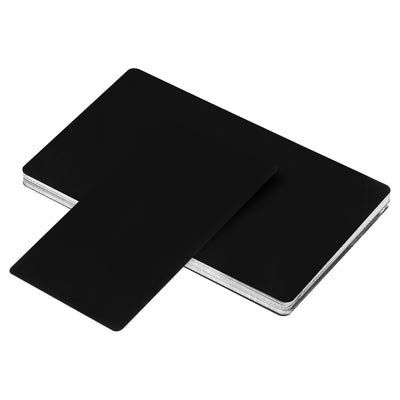 Harfington 0.21mm Metal Business Cards 24 Pcs Name Card Laser Engraving Aluminum, Black