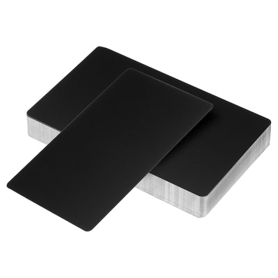 Harfington 0.21mm Metal Business Cards 60pcs Name Card Laser Engraving Aluminum Black Matte
