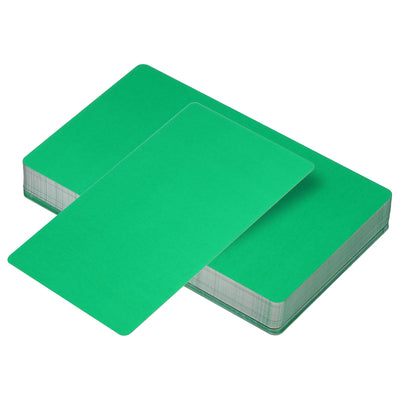 Harfington 0.21mm Metal Business Cards 60 Pcs Name Card Laser Engraving Aluminum, Green