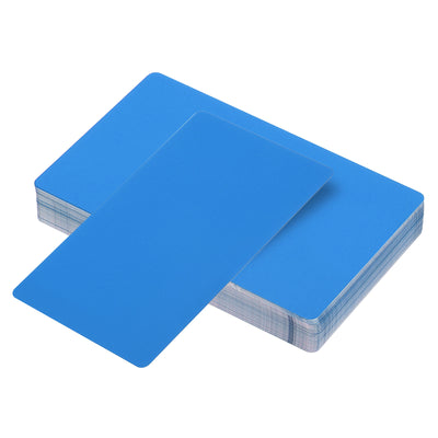 Harfington 0.21mm Metal Business Cards 60 Pcs Name Card Laser Engraving Aluminum, Dark Blue