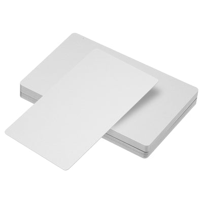 Harfington 0.45mm Metal Business Cards 24 Pcs Name Card Laser Engraving Aluminum, Silver