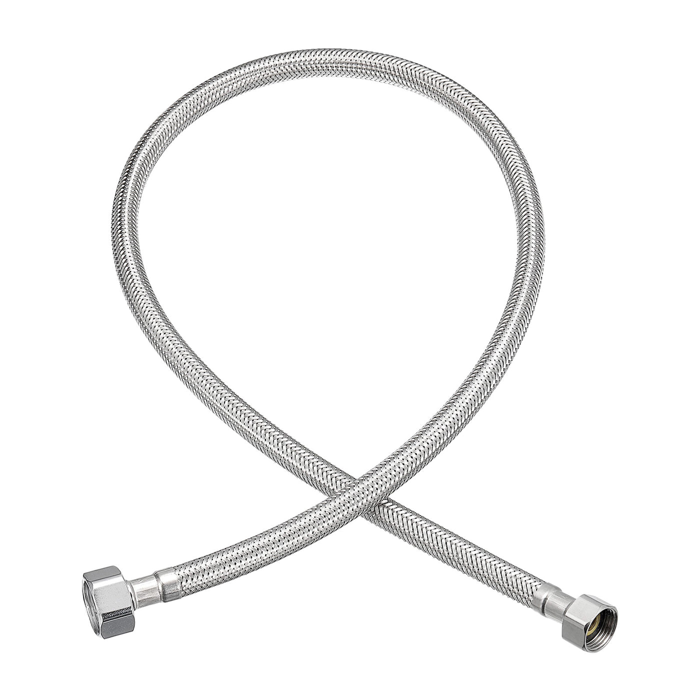 uxcell Uxcell 32 Inch Long Faucet Supply Line Connector, G3/8 Female Compression Thread x G1/2 Female Straight Thread 304 Stainless Steel Water Supply Hose