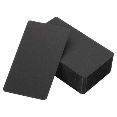 Harfington 3.5" x 2" Blank Paper Business Cards, 90 Pack Small Index Flash Cards , Black
