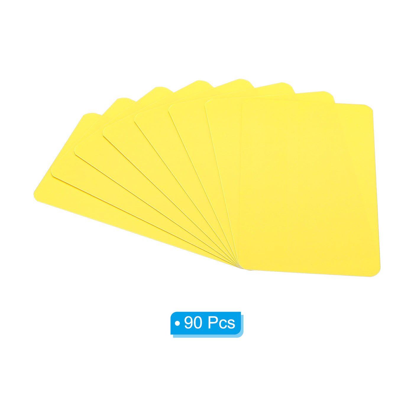 Harfington 3.5" x 2" Blank Paper Business Cards, 90 Pack Small Index Flash Cards , Yellow