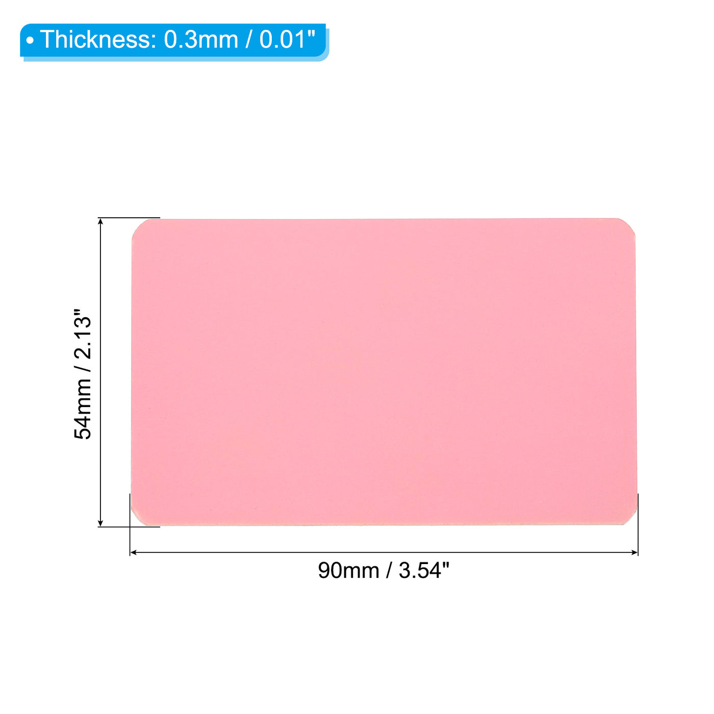 Harfington 3.5" x 2" Blank Paper Business Cards, 180 Pack Small Index Flash Cards , Pink
