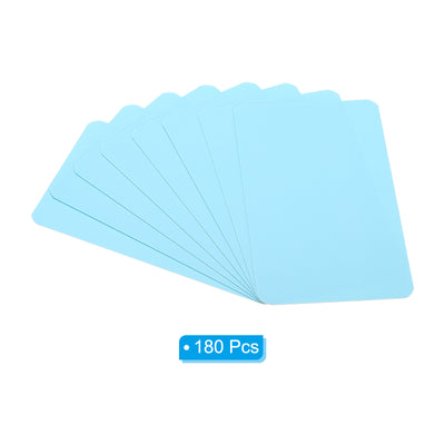 Harfington 3.5" x 2" Blank Paper Business Cards, 180 Pack Small Index Flash Cards , Blue