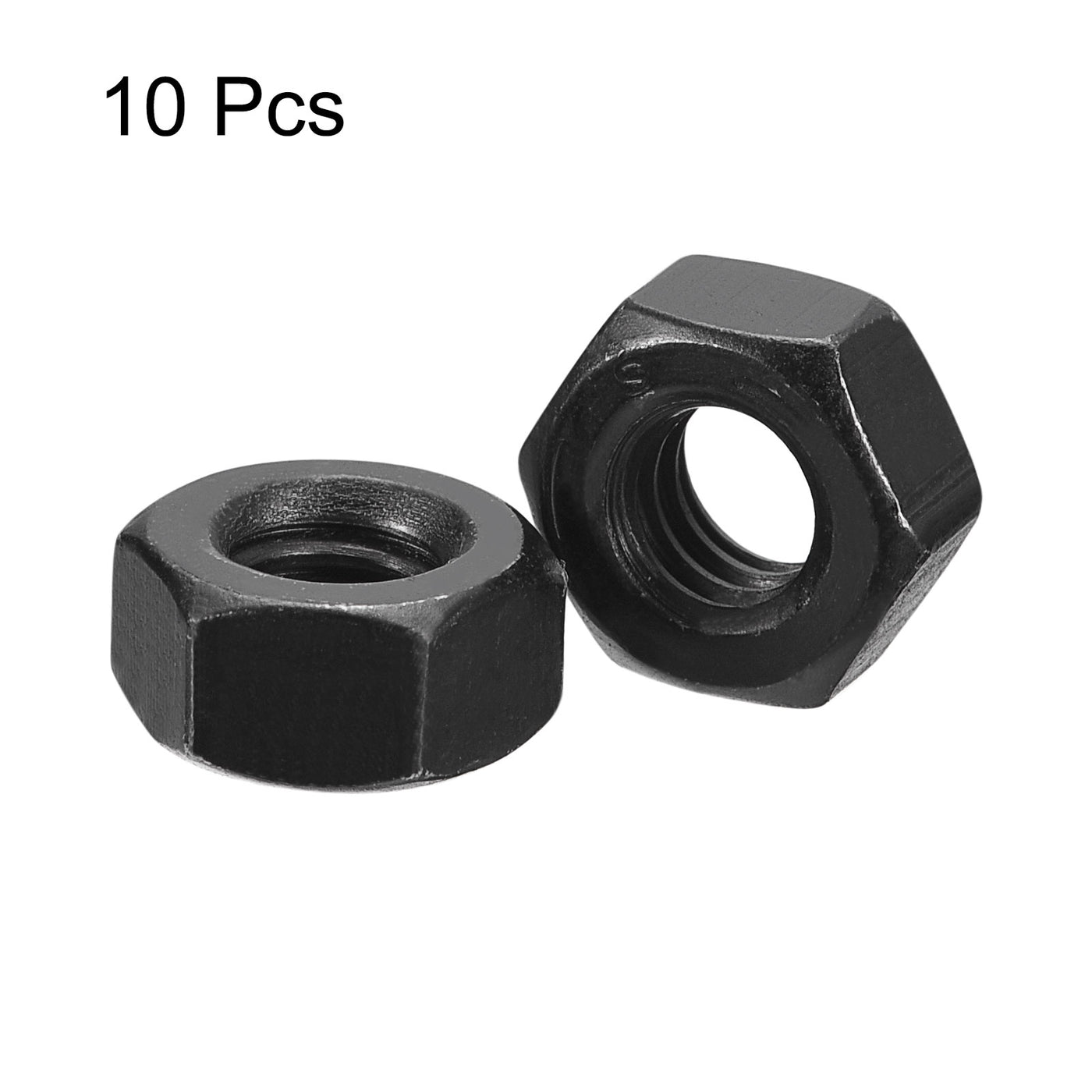 uxcell Uxcell Hex Nuts, Carbon Steel Black Oxide Hexagon Nut for Screw Bolt