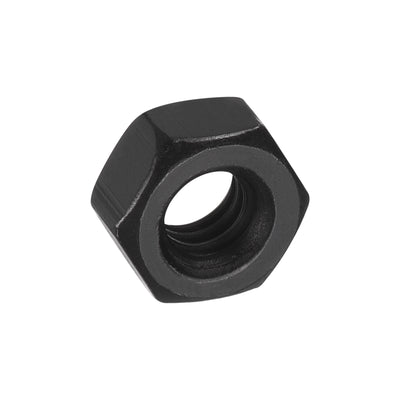 Harfington Uxcell Hex Nuts, Carbon Steel Black Oxide Hexagon Nut for Screw Bolt
