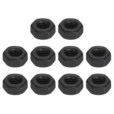 Harfington Uxcell Hex Nuts, Carbon Steel Black Oxide Hexagon Nut for Screw Bolt