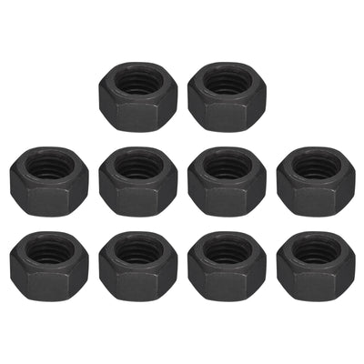 Harfington Uxcell Hex Nuts Carbon Steel Black Oxide Hexagon Nut for Screw Bolt