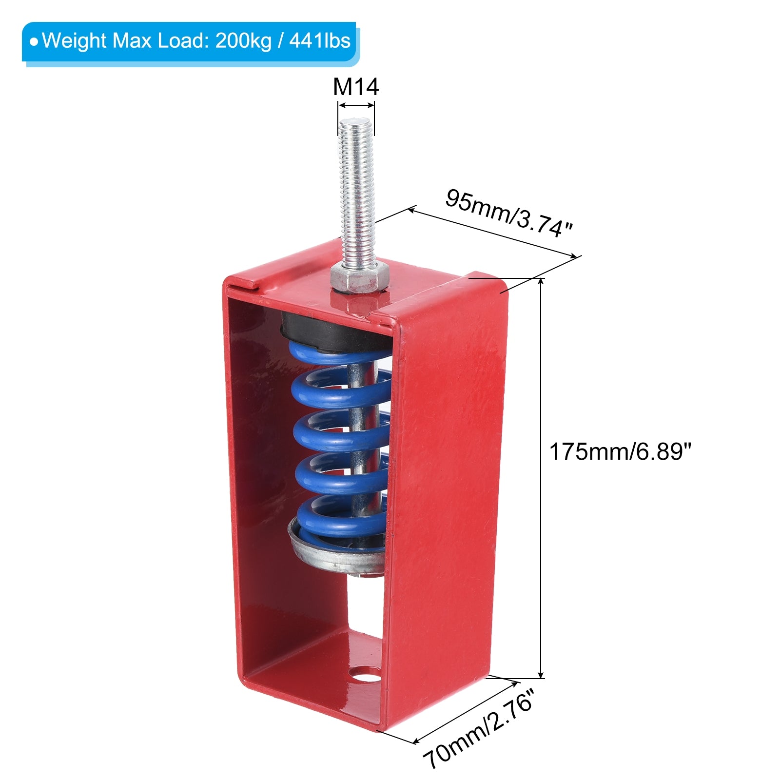441lbs Capacity Spring Vibration Isolator, Shock Absorber Shockproof ...
