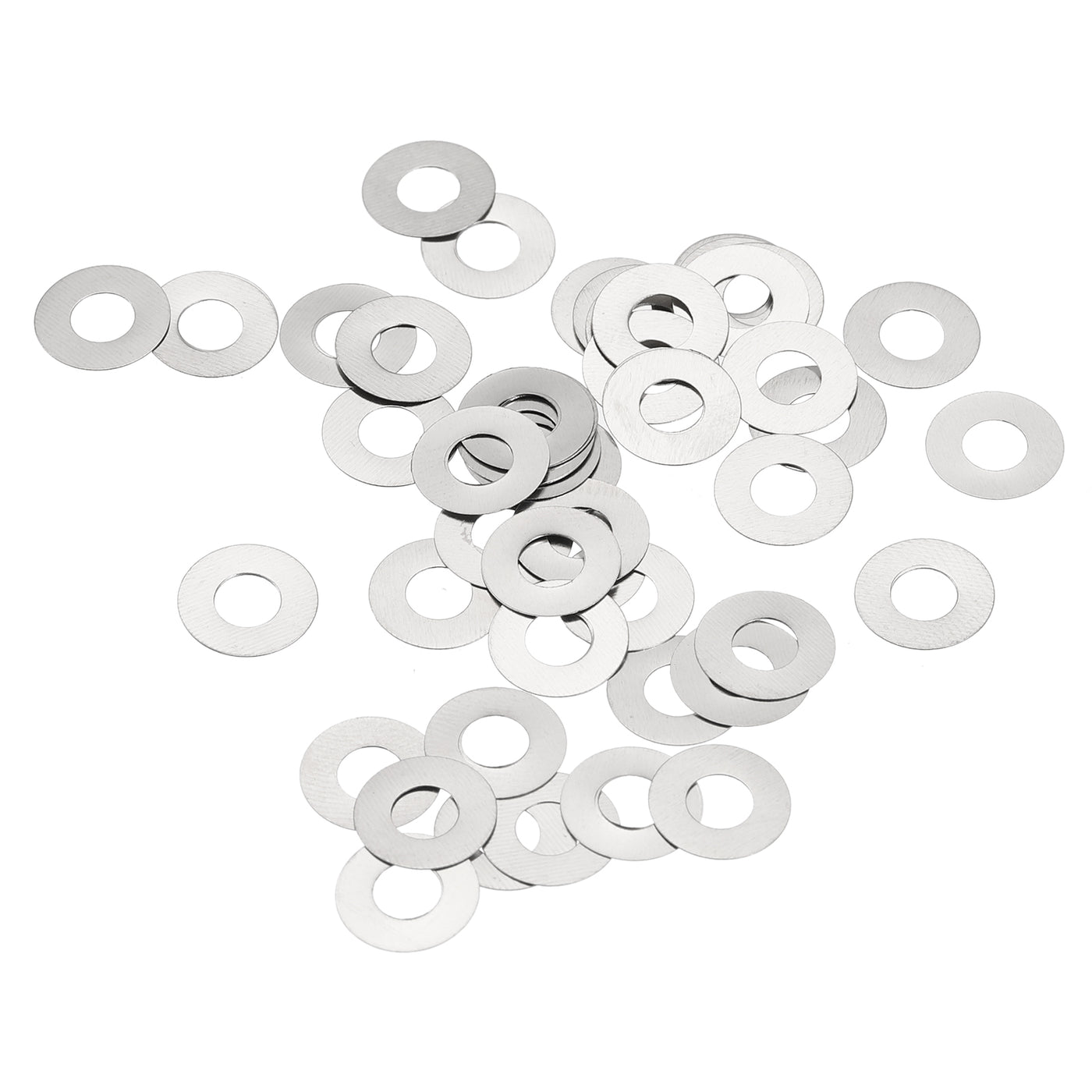 uxcell Uxcell M4 304 Stainless Steel Flat Washers, 100pcs 4x8x0.1mm Ultra Thin Flat Spacers