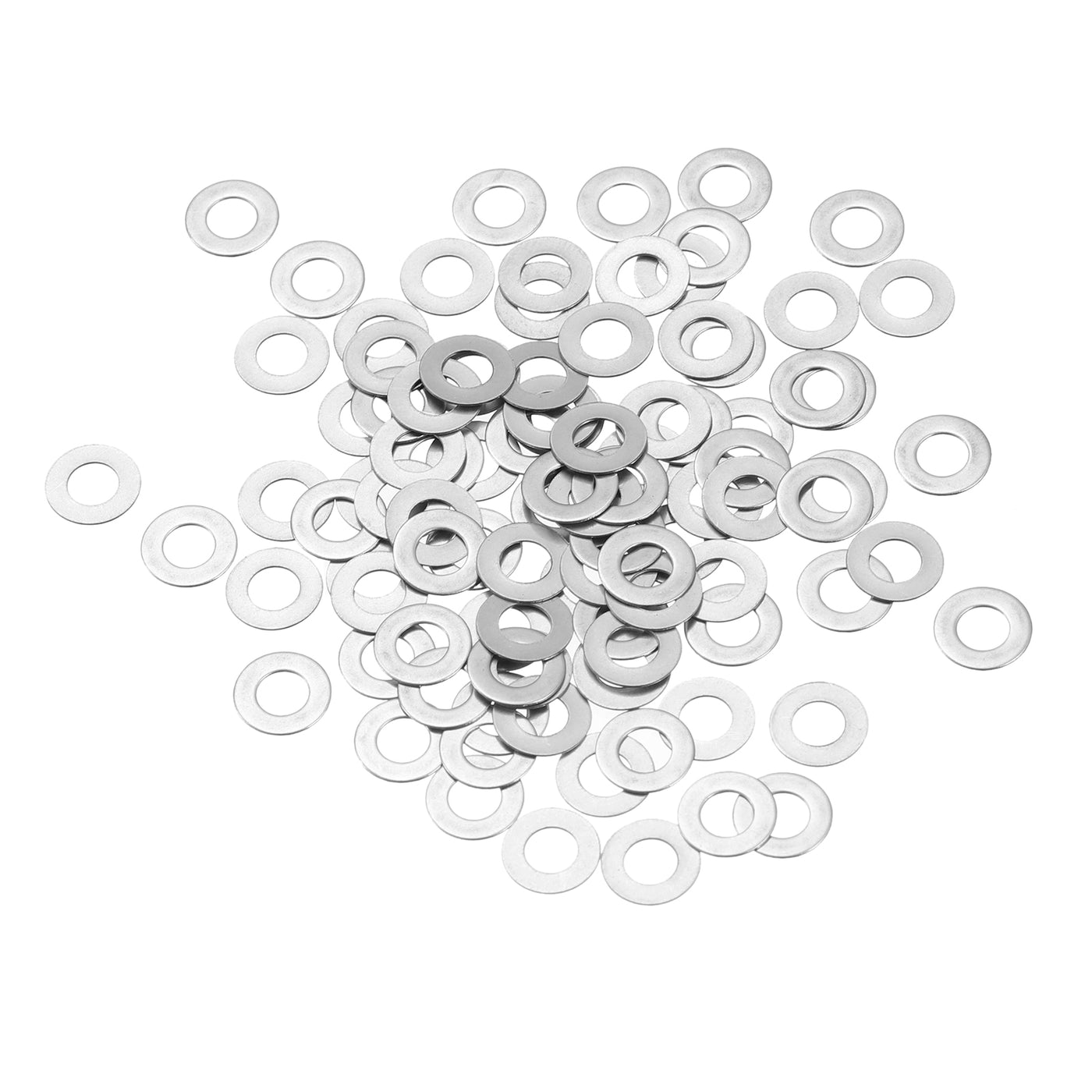 uxcell Uxcell M4 304 Stainless Steel Flat Washers, 100pcs 4x8x0.3mm Ultra Thin Flat Spacers