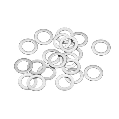 Harfington Uxcell M5 304 Stainless Steel Flat Washers, 20pcs 5x8x0.1mm Ultra Thin Flat Spacers