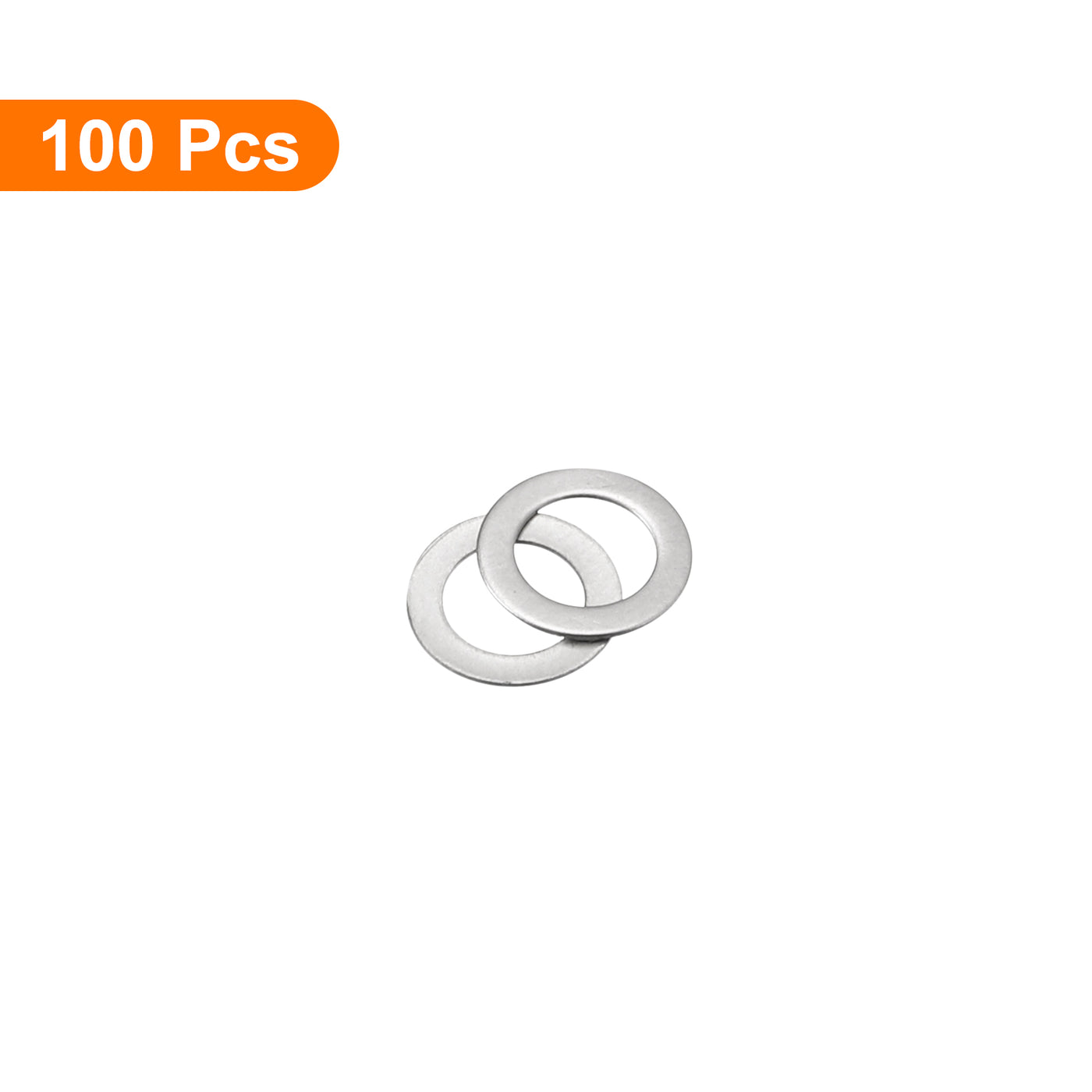 uxcell Uxcell M5 304 Stainless Steel Flat Washers, 100pcs 5x8x0.1mm Ultra Thin Flat Spacers