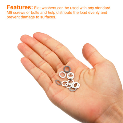 Harfington Uxcell 304 Stainless Steel Flat Washers, Ultra Thin Flat Spacers for Screw Bolt, Electronic Repair, Automotive