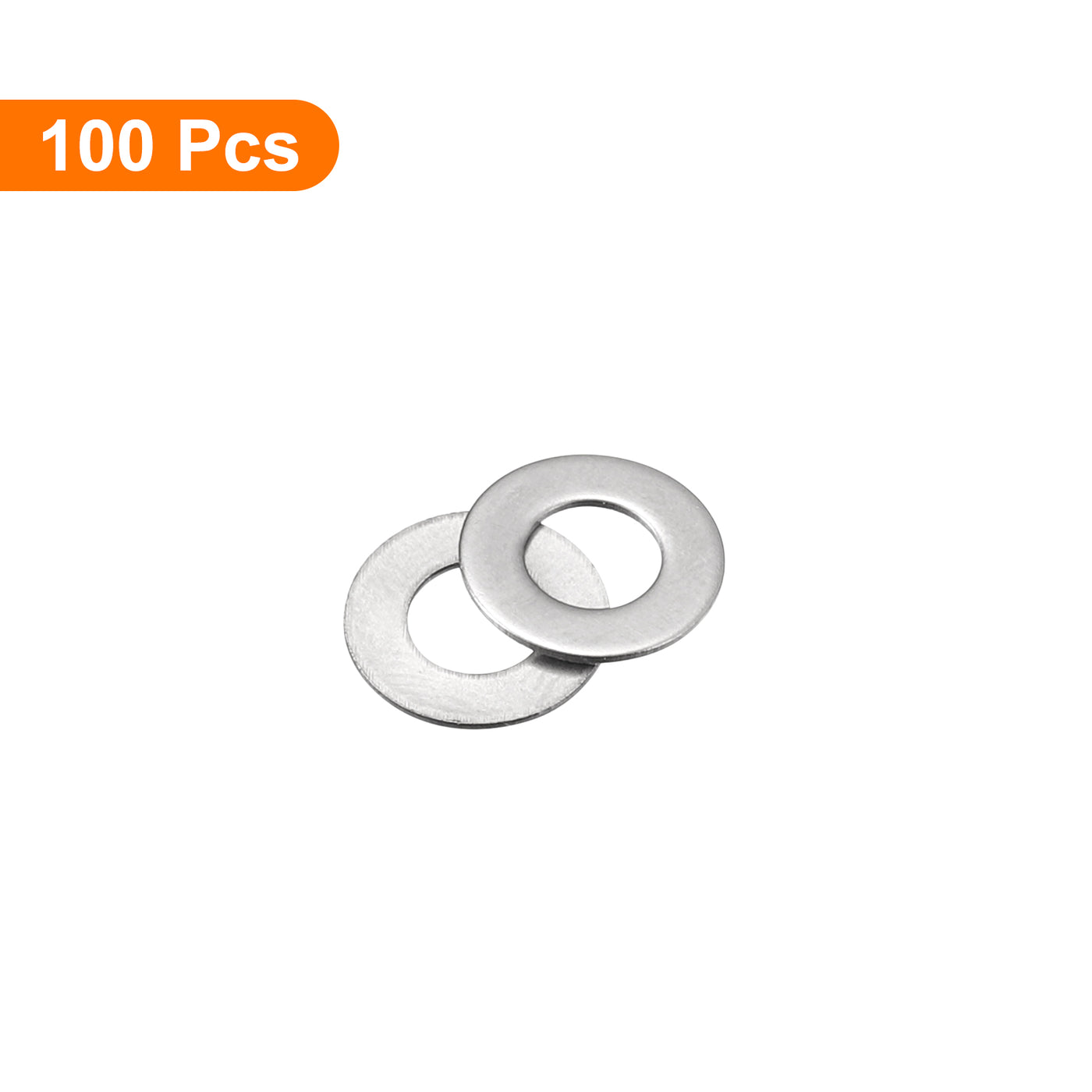 uxcell Uxcell M5 304 Stainless Steel Flat Washers, 100pcs 5x10x0.2mm Ultra Thin Flat Spacers