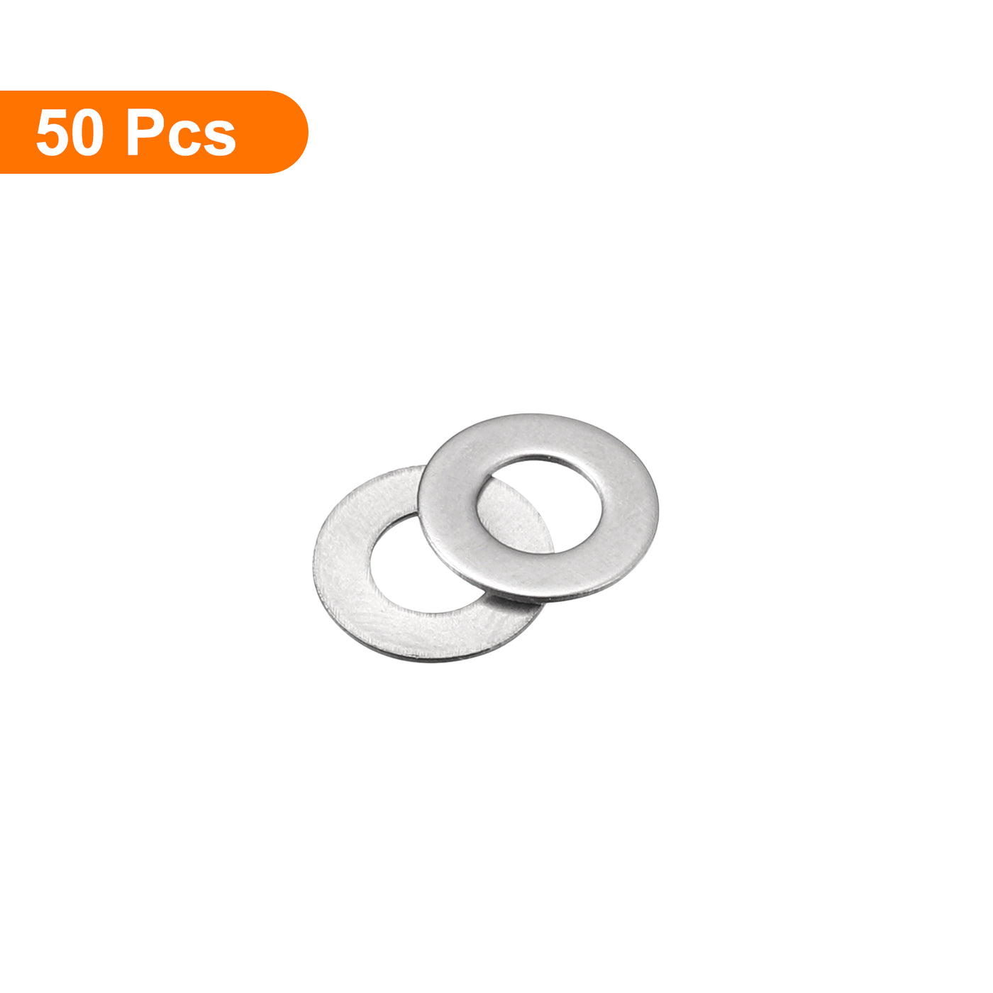 uxcell Uxcell M5 304 Stainless Steel Flat Washers, 50pcs 5x10x0.5mm Ultra Thin Flat Spacers