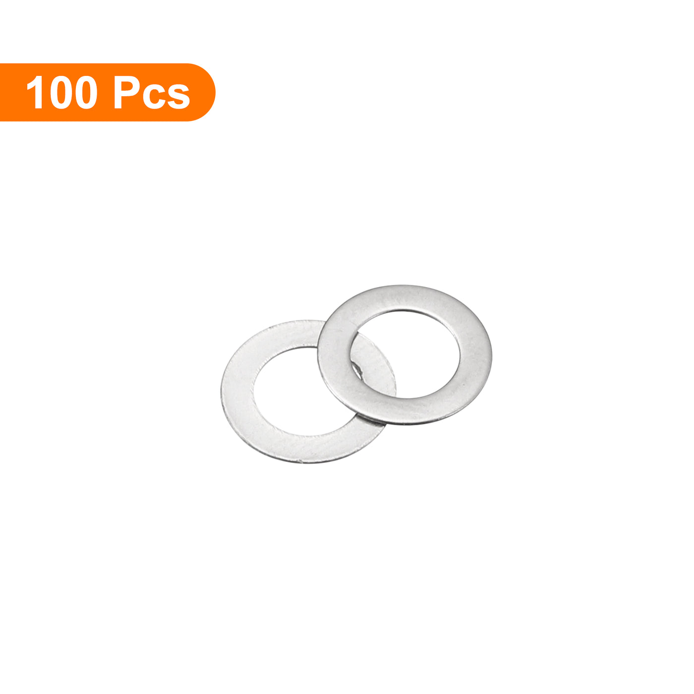 uxcell Uxcell M6 304 Stainless Steel Flat Washers, 100pcs 6x10x0.1mm Ultra Thin Flat Spacers