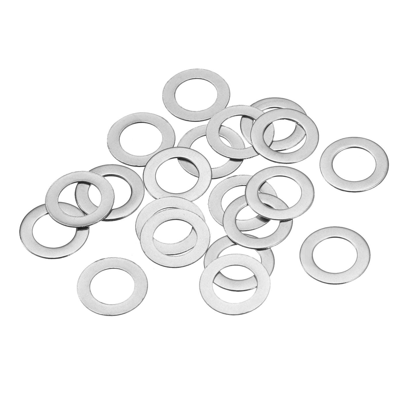 uxcell Uxcell M6 304 Stainless Steel Flat Washers, 20pcs 6x10x0.5mm Ultra Thin Flat Spacers