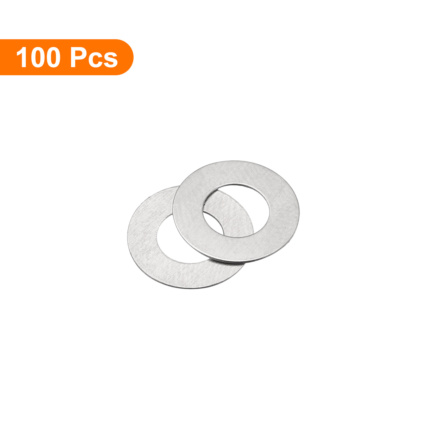uxcell Uxcell M6 304 Stainless Steel Flat Washers, 100pcs 6x12x0.1mm Ultra Thin Flat Spacers